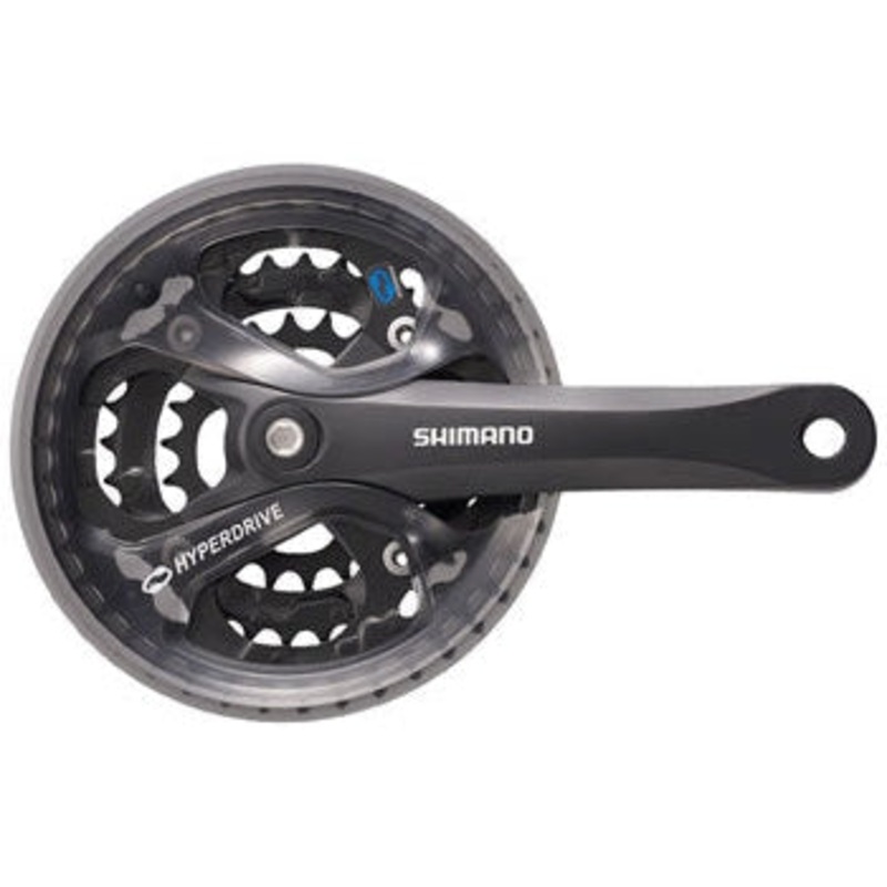 Acera FC-M361 Crankset – 170mm 7/8-Speed 48/38/28t 104/64 BCD Square Taper JIS Spindle Interface BLK