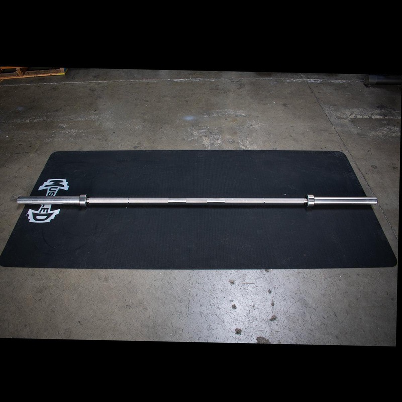 7′ Stainless Steel Olympic Bar – Bushing – Muscle D Fitness – Quality Knurling