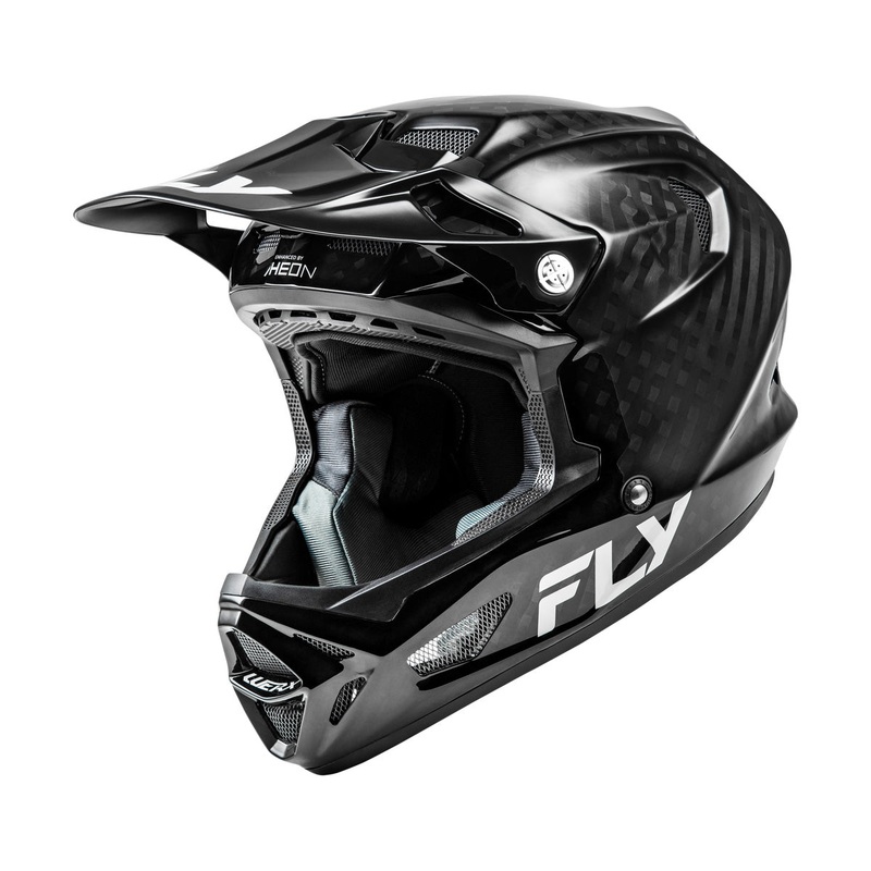Fly Racing Werx-R Carbon BMX Race Helmet-Flow Black Carbon Youth Large