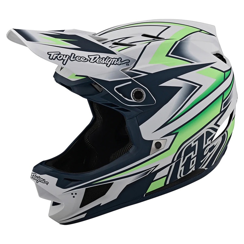 Troy Lee Designs D4 Composite BMX Race Helmet-Volt White Adult X-Small