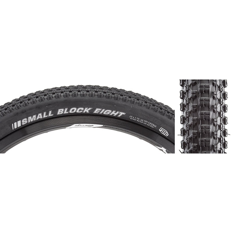 20×1.75 Kenda Small Block Eight 8 BMX Race Tire – All Black