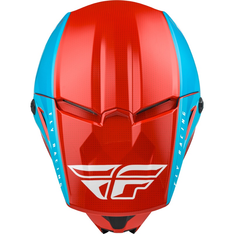 FLY RACING Kinetic Straight Edge Helmet Red/White/Blue Lg