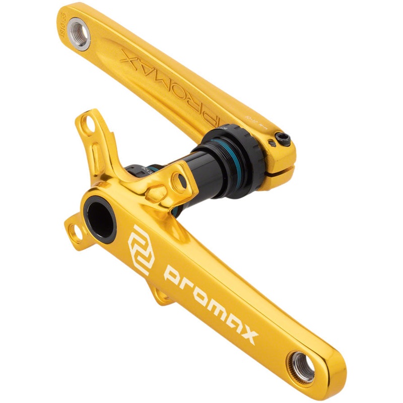 Promax CF-2 Crankset – 170mm, 24mm Spindle, 2-Piece, 68mm English BB Included, Gold