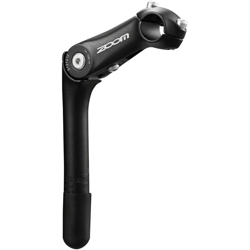 Zoom Quick Comfort Adjustable Stem – 90mm, 25.4 Clamp, Adjustable 80-150deg, 22.2-24tpi Quill, Aluminum, Black