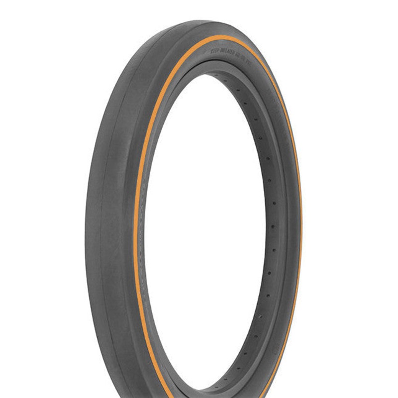 20×2.125 “WIDE TREAD” Innova Slick Tread Tire – Black w/ Orange Line
