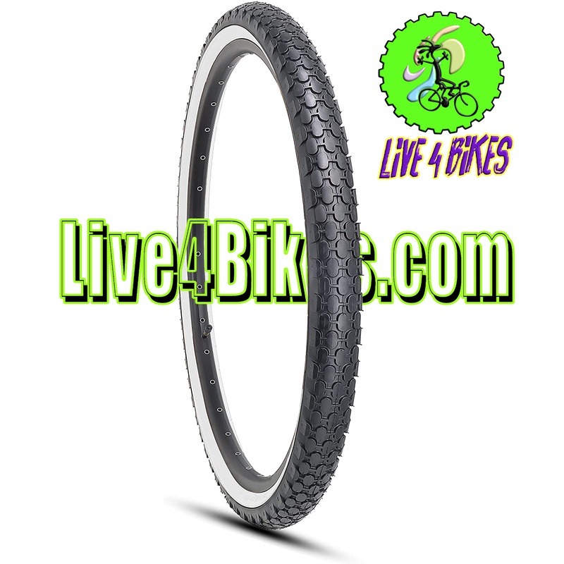 Beach Cruiser  Knobby 26in White Wall Tire 26×2.125 Bicycle Tire – Live 4 Bikes 26×2.125