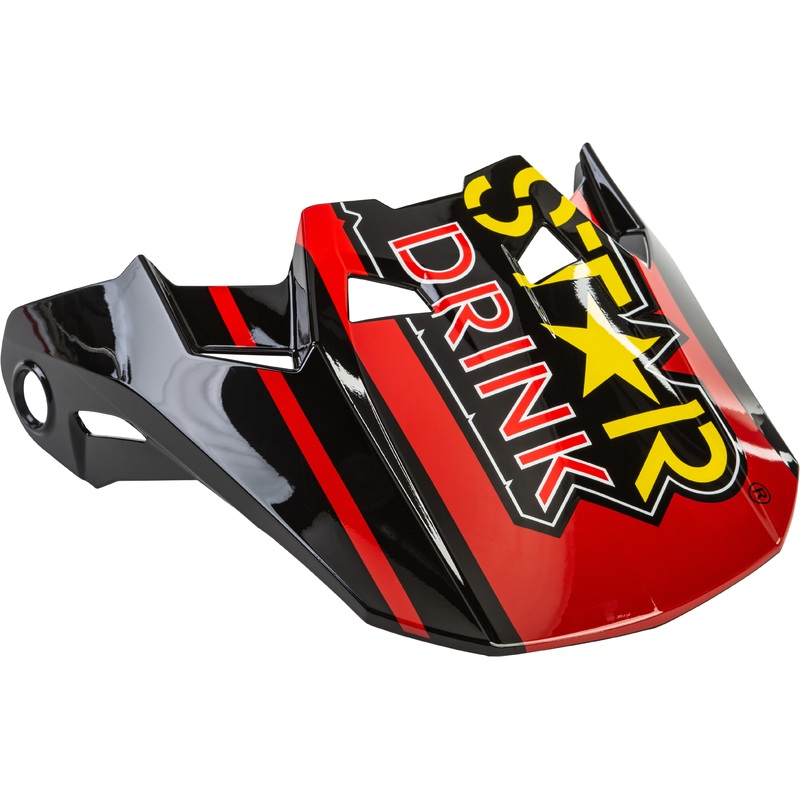 FLY RACING Formula Cc Rockstar Helmet Visor Black/Red/Yellow Md-Lg