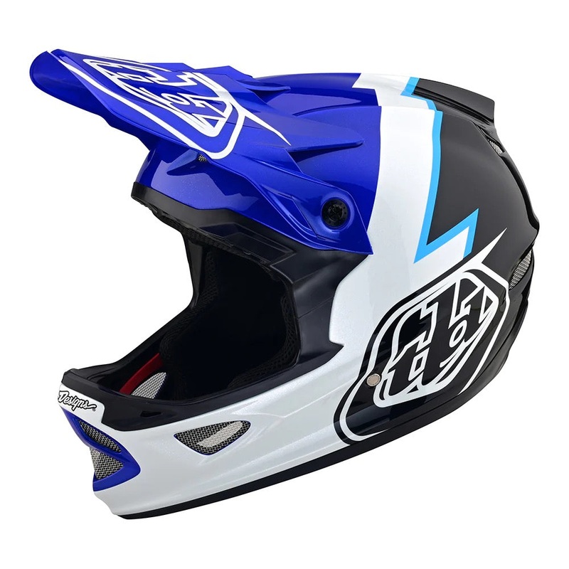 Troy Lee Designs D3 Fiberlite BMX Race Helmet-Volt Blue Large