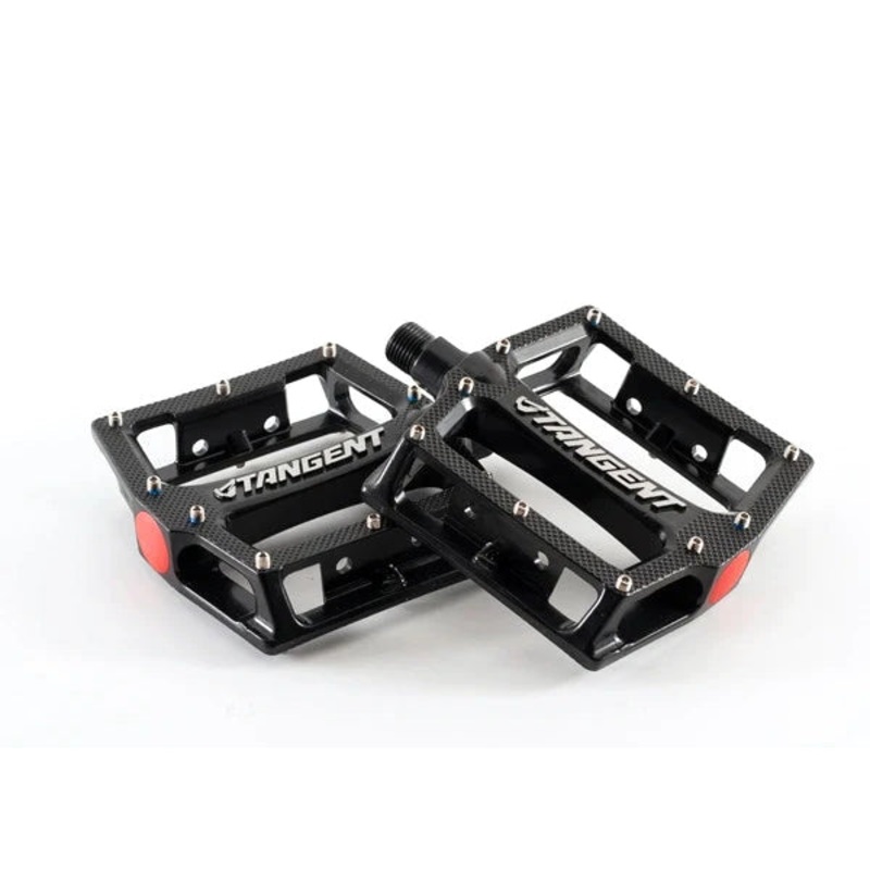 Tangent Platform BMX Pedals – Aluminum – 9/16″ – Black