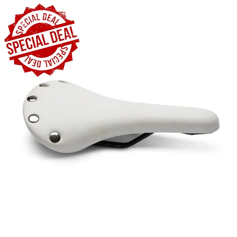 BMX / Road Classic Riveted Railed Seat – White