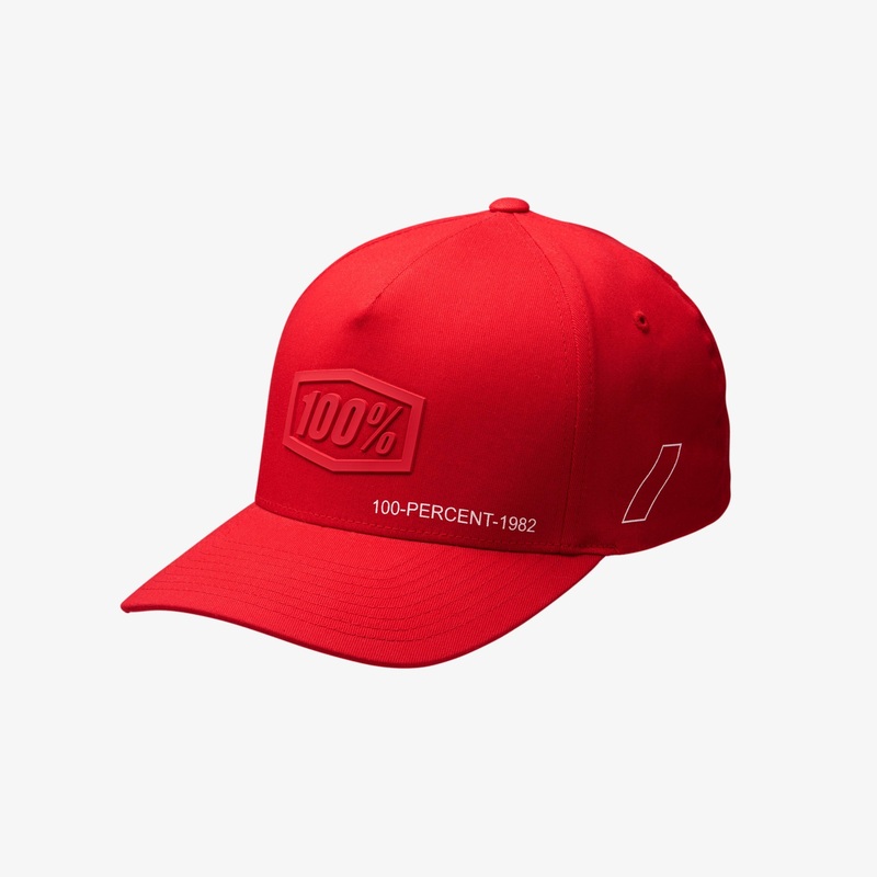 100% Shadow FlexFit Hat-Red Adult Large/X-Large
