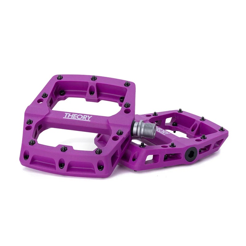 Theory Median Nylon Platform Pedals – Sealed – Removable Pins – 9/16″ – Purple