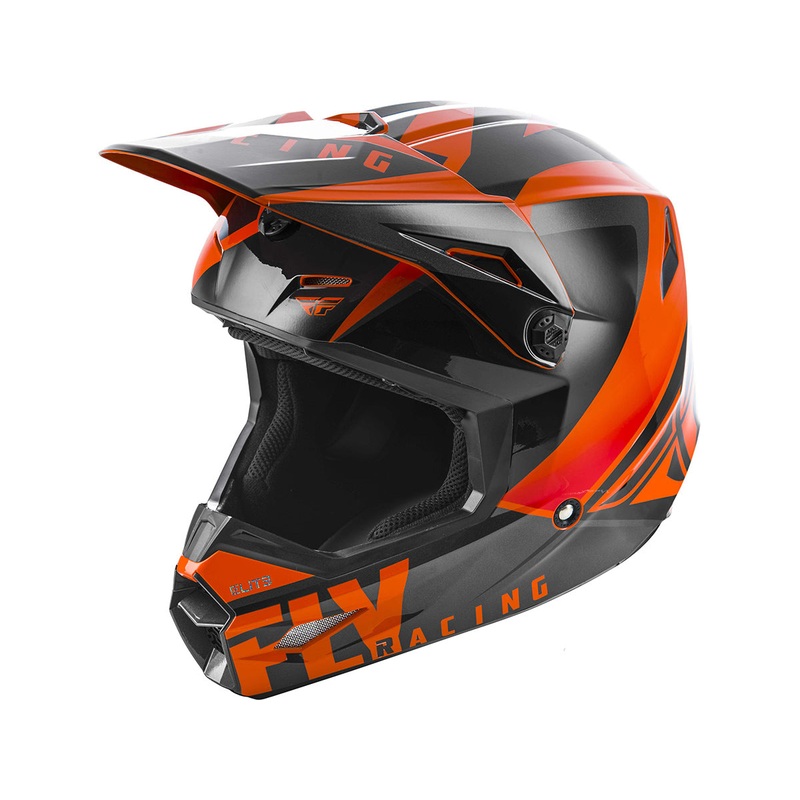 FLY RACING 2019 Elite Vigilant Helmet-Orange/Black Youth Small