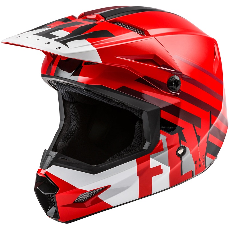 Fly Racing Kinetic Thrive BMX Race Helmet-Red/White/Black Youth Small