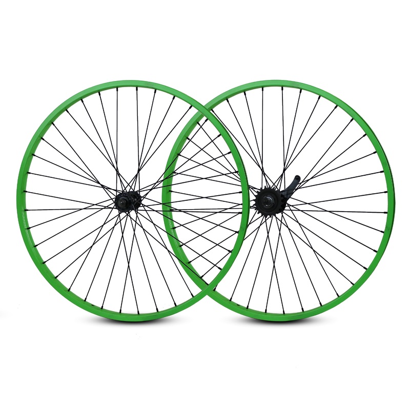 26″x32mm 1s Wheelset – Multi Colors Matte Black
