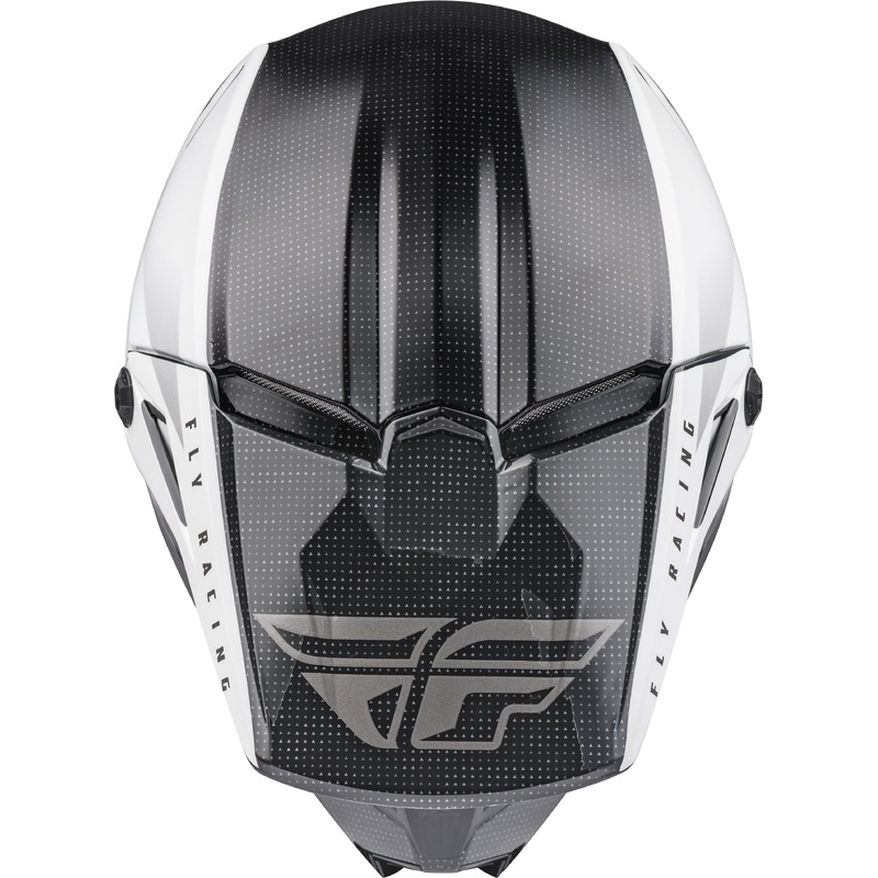 FLY RACING Kinetic Straight Edge Helmet Black/White 2x