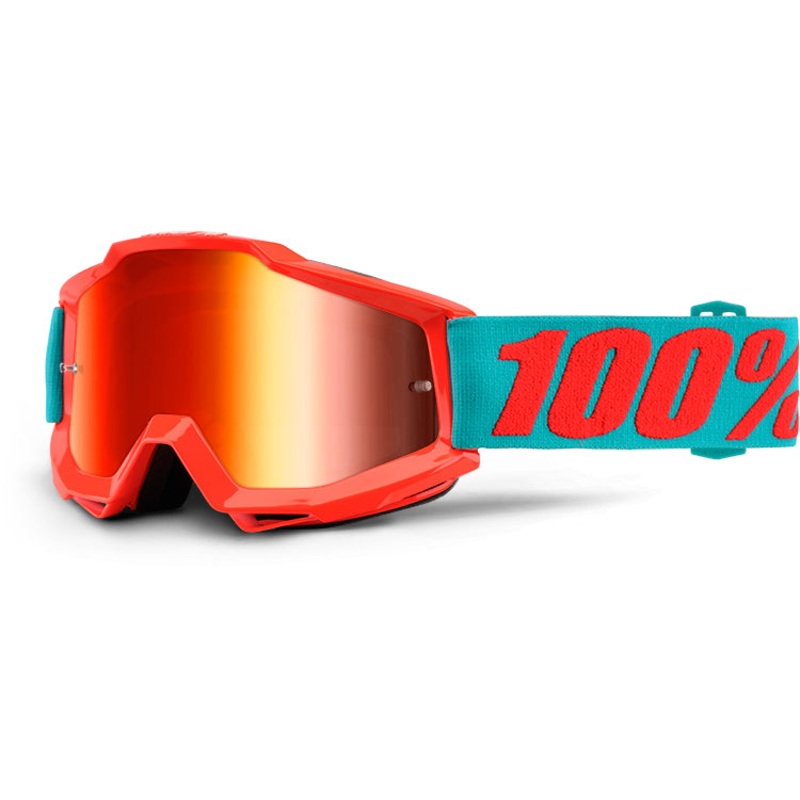 100% Accuri Goggles-Passion Orange-Mirror Red Lens