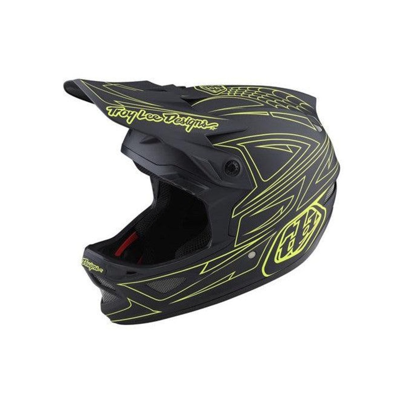 TLD D3 AS Fiberlite Helmet / Spiderstripe Grey / Yellow Grey/Lime S