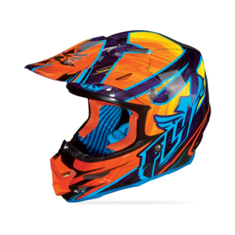 Fly Racing F2 Carbon Acetylene Helmet-Orange/Purple X-Small