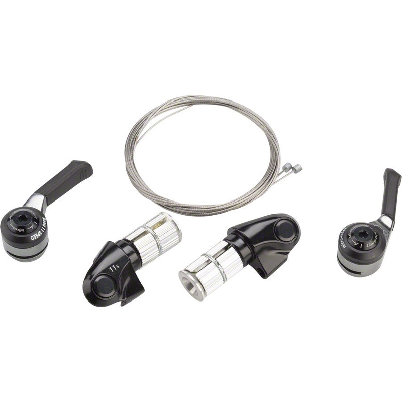 microSHIFT Bar End Shifter Set 11-Speed Road Double/Triple Shimano Compatible BLK