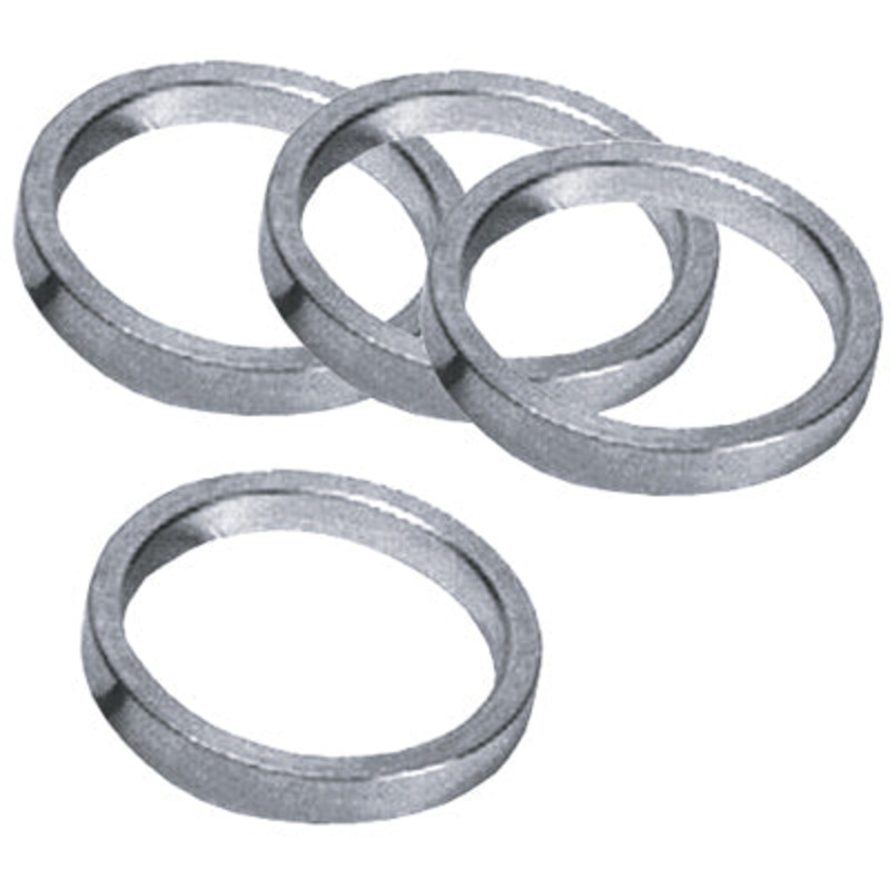 Uc H/Set Spacer,1-1/8X5Mm,Blk 6061 Alum,10 Per Bag Aluminum Headset Spacers Ultracycle Headsets NA Black
