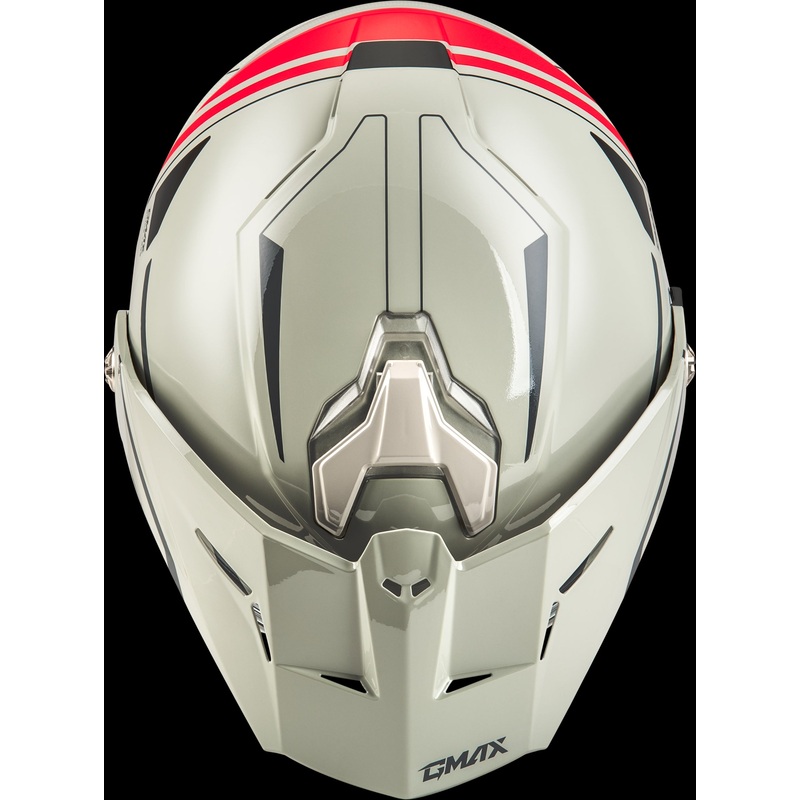 GMAX Md-74s Spectre Snow Helmet W/ Electric Shield White/Red 3x