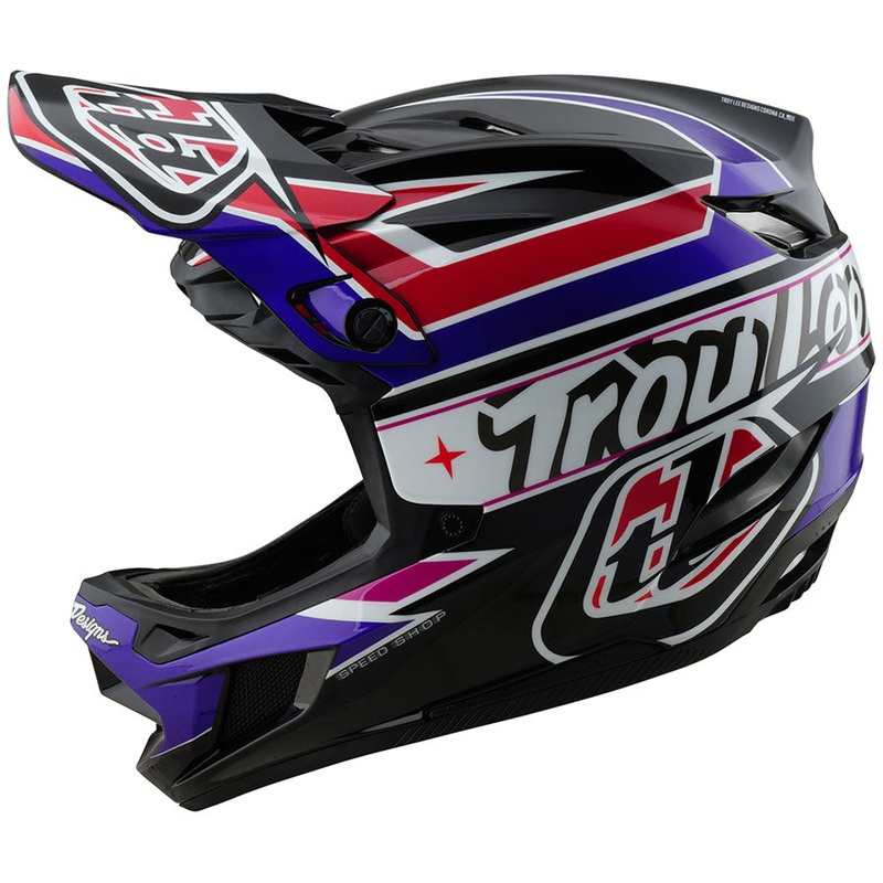 Troy Lee Designs D4 Polyacrylite Helmet  Linear Black Small