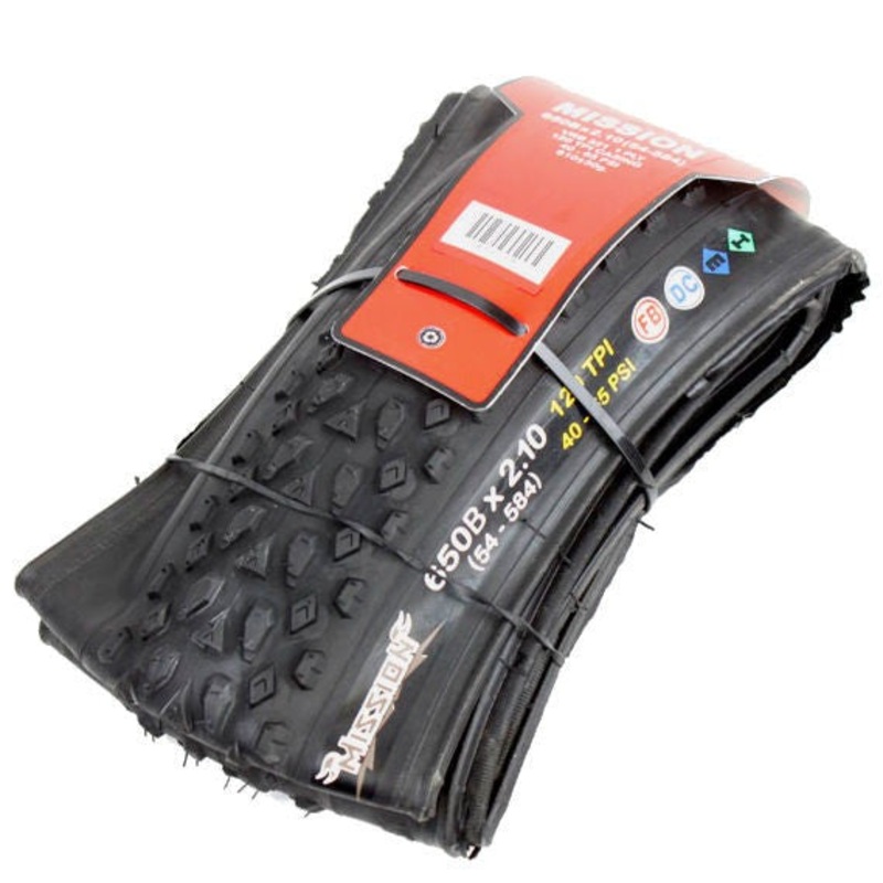 27.5×2.10 650B Vee Rubber Mission Folding Tire – Black