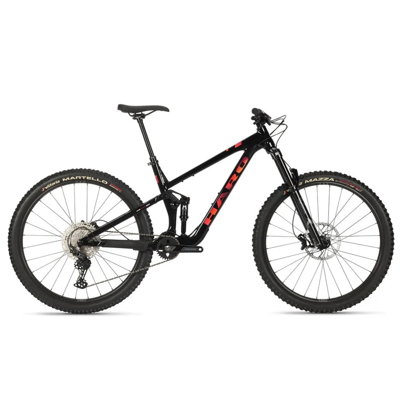 Haro Daley Alloy 2 Full Suspension Mountain Bike Black / Amber Small Black / Amber