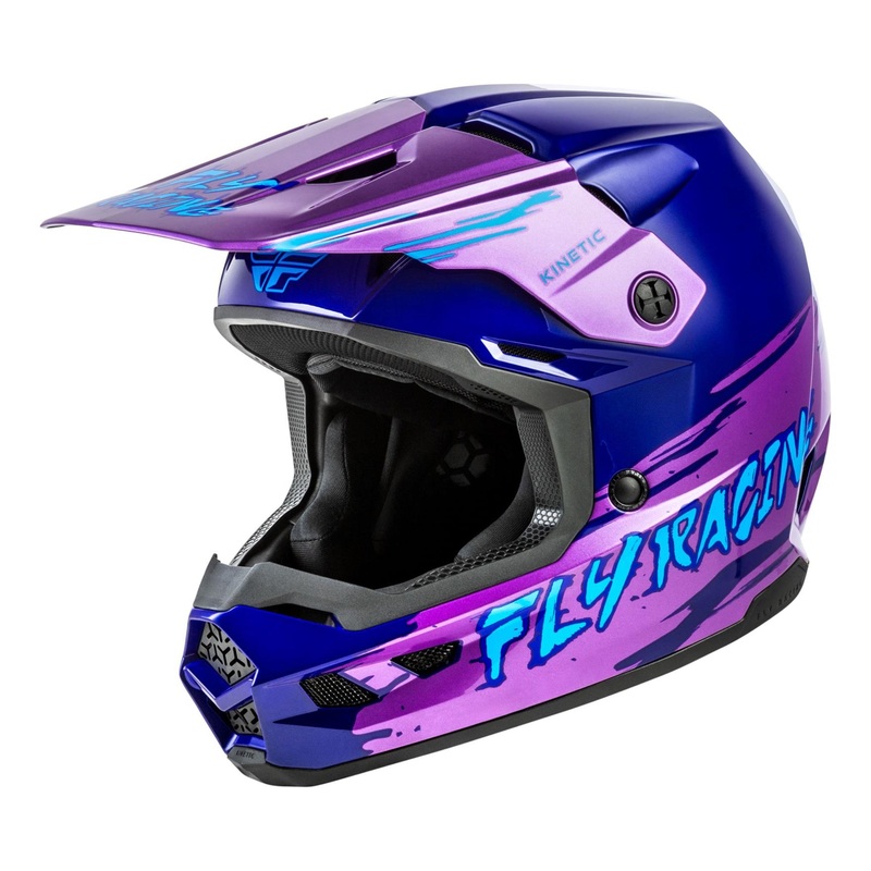 Fly Racing Kinetic Surge BMX Race Helmet-Pink/Purple/Teal Youth Small