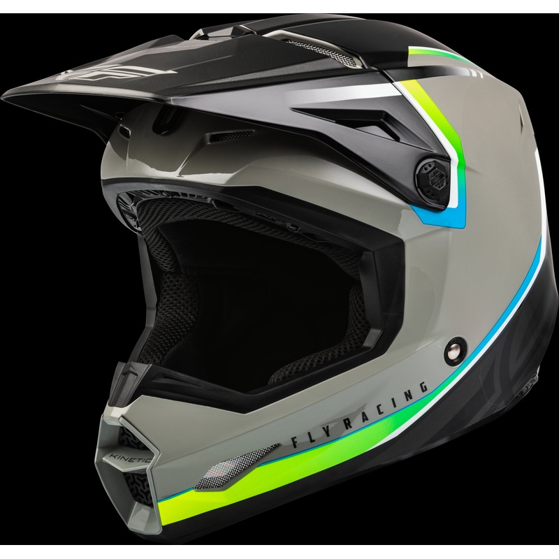 FLY RACING Kinetic Vision Helmet Grey/Black Md