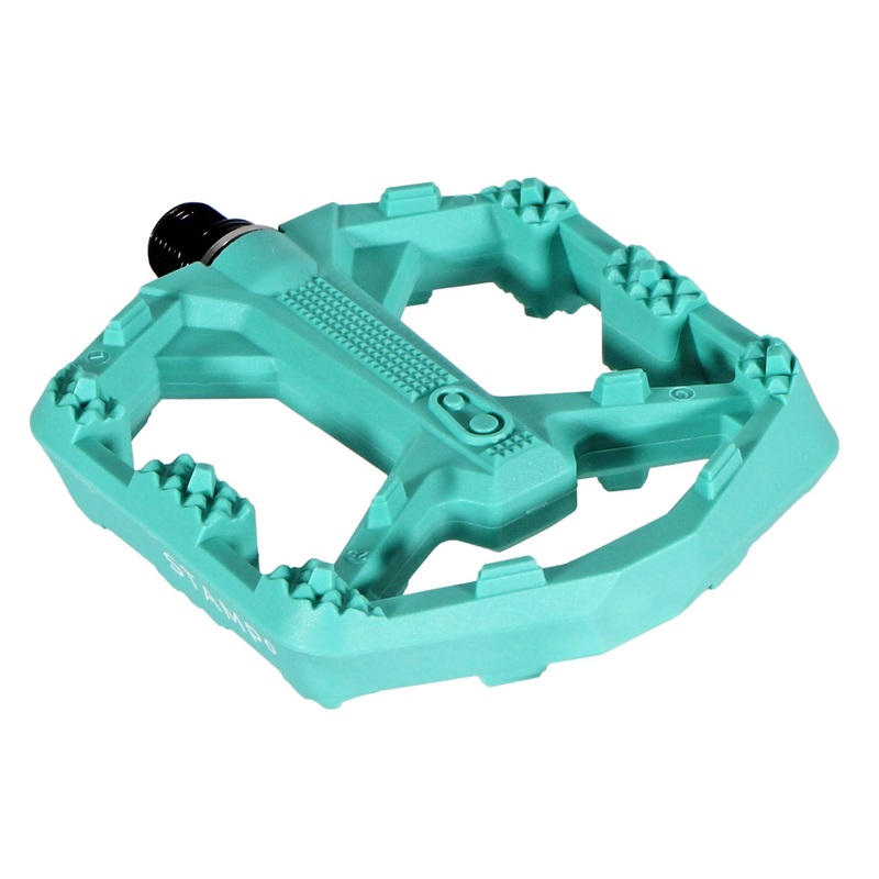 Crankbrothers Stamp 0 Pedals – Platform Aluminum 9/16″ Turquoise Small