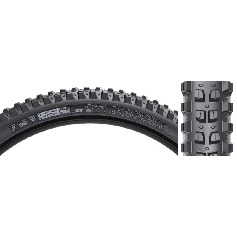 WTB Verdict Tire – 29 x 2.5 TCS Tubeless Folding BLK Tough/High Grip TriTec IP+ E50 SG1