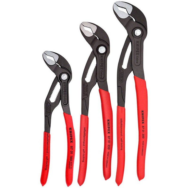 Cobra Pliers Set – 3 Piece, 7″, 10″, 12″