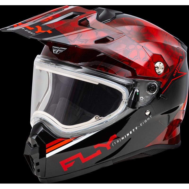 FLY RACING Trekker Cw Conceal Helmet Elec Shld Red/Black Lg