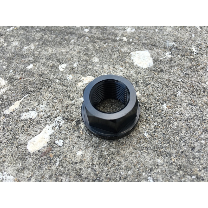 Redline Flight 15mm Aluminum Thru Axle Nut-Black
